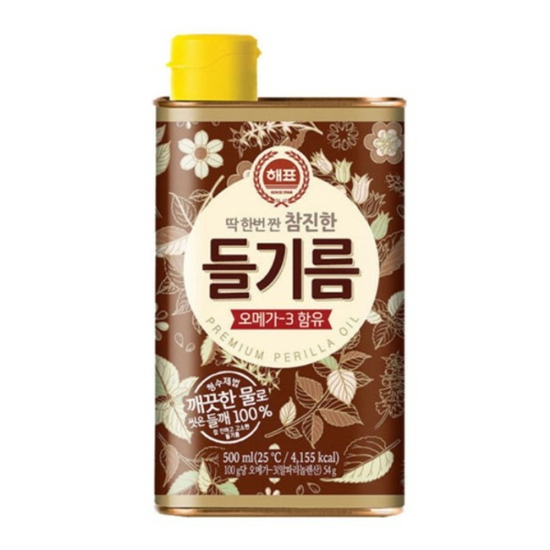 해표 참진한들기름 500ml
