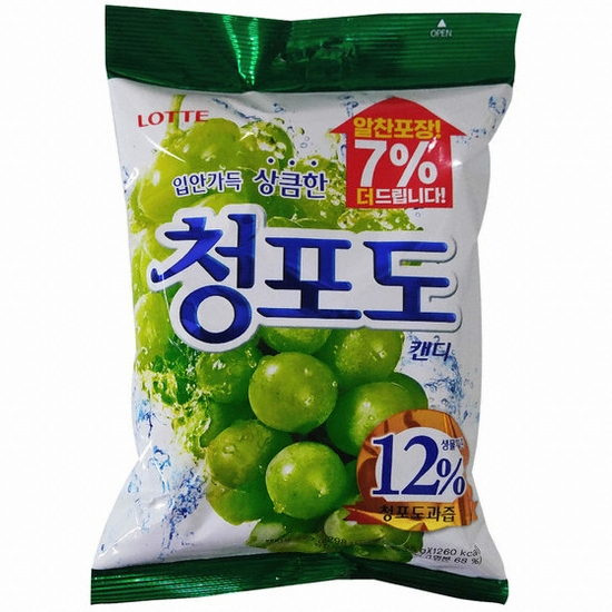 롯데제과  청포도캔디 323g