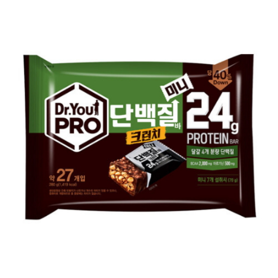 오리온 닥터유 프로 단백질바 크런치 미니 27개입 280g
