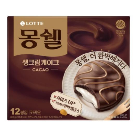 롯데제과  몽쉘 카카오 생크림케이크 408g