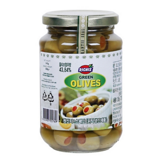 리치스  그린 올리브 365g
