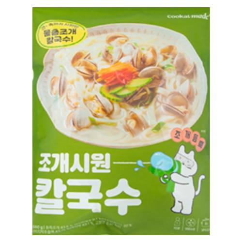 지엔티 쿠캣메이드 조개시원 칼국수 550g [3개] - 에누리 가격비교