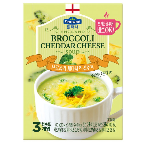 샘표식품 폰타나 잉글랜드 체다치즈&브로콜리 수프 60g