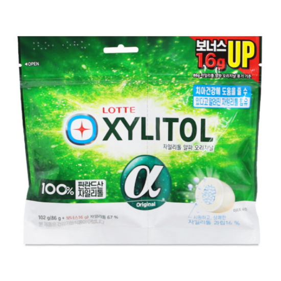 롯데제과  자일리톨 알파 리필 102g