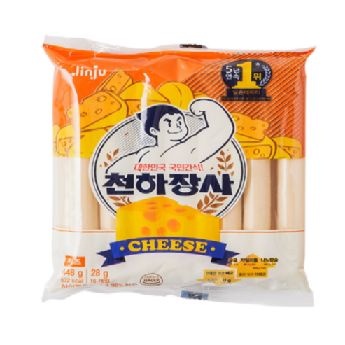 천하장사  치즈 16개입 448g