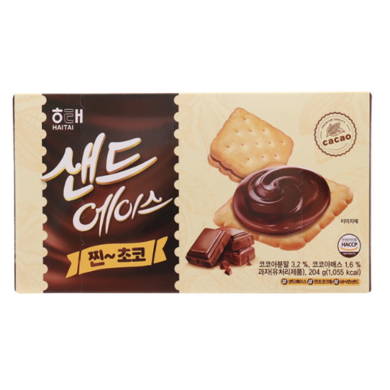해태제과  에이스샌드 찐초코 204g