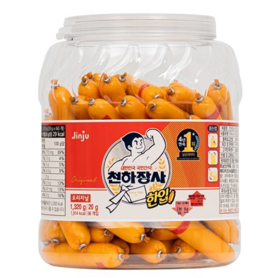 천하장사  한입 오리지날 소시지 66개입 1320g
