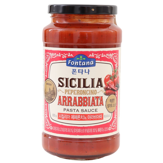 폰타나 시칠리아 페페론치노 아라비아따 파스타소스 600g