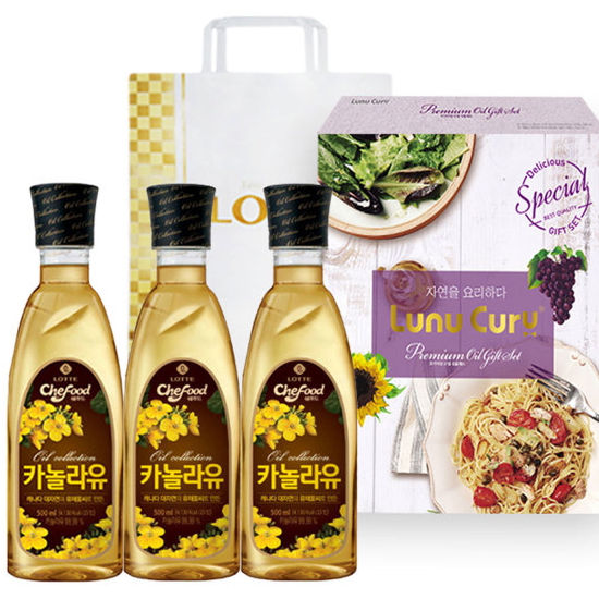 롯데푸드 카놀라유 500ml 3입 세트