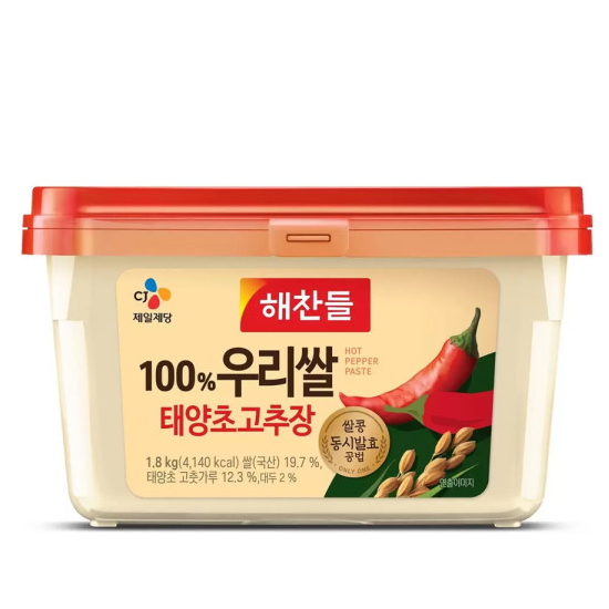 해찬들 100% 우리쌀 태양초 고추장 1.8kg
