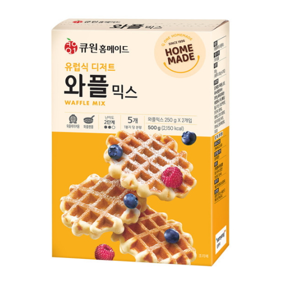 큐원 홈메이드 와플 믹스 500g
