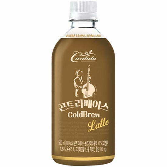 롯데푸드 칸타타 콘트라베이스 콜드브루 라떼 500ml