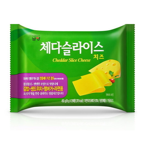 남양유업  체다 슬라이스 25매입 450g