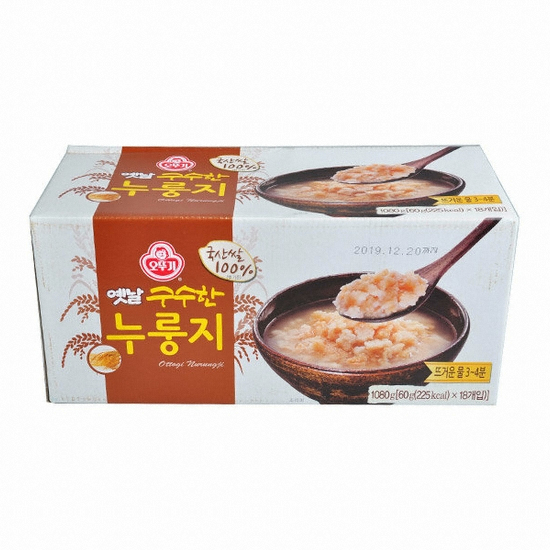 오뚜기  옛날 구수한 누룽지 케이스 18개입 1.08kg