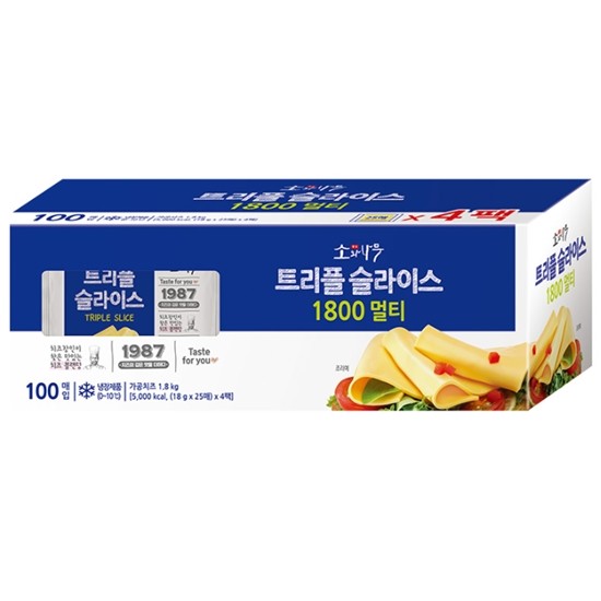 동원F&B 소와나무 트리플 슬라이스 치즈 1.8kg