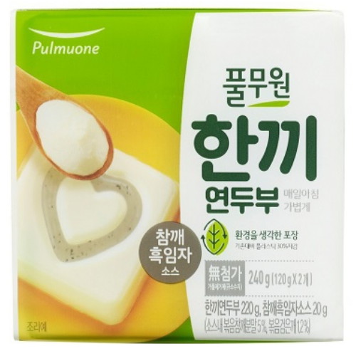 풀무원  한끼 연두부 참깨흑임자소스 2개입 240g