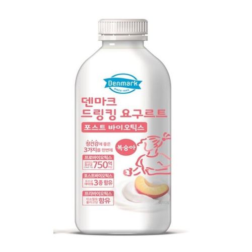 덴마크 드링킹 요구르트 포스트 바이오틱스 복숭아 750ml