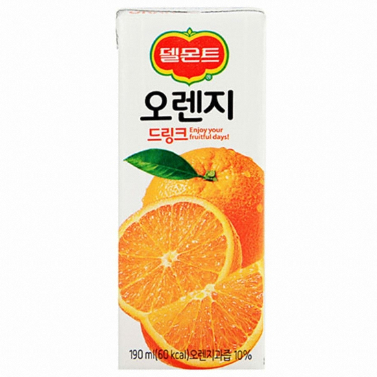 롯데칠성음료 오렌지 드링크 190ml