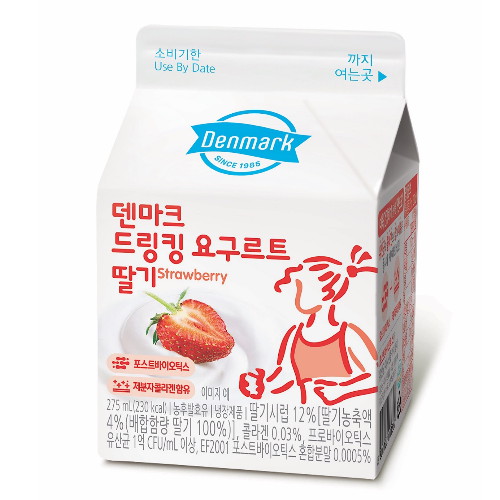 덴마크 드링킹 요구르트 딸기 275ml