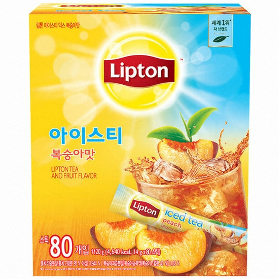 유니레버 립톤 아이스티 믹스 복숭아맛 80T