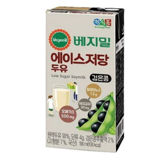 정식품 베지밀 에이스 저당두유 검은콩 190ml