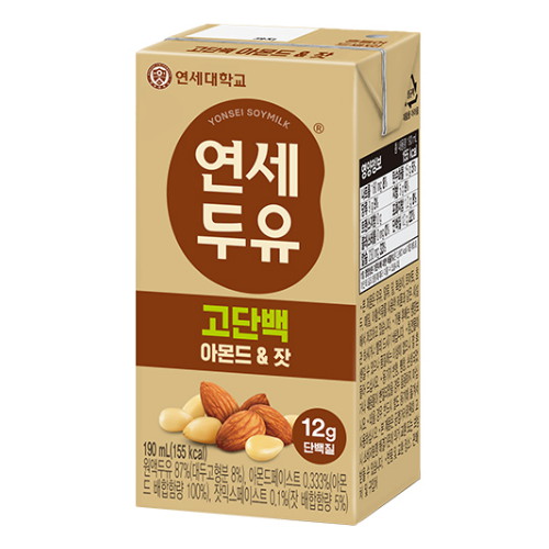 연세우유  고소한 아몬드&잣 두유 고단백 190ml