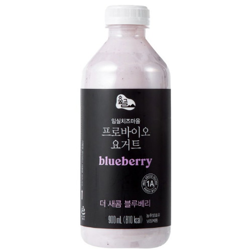 맛누리 숲골 임실치즈마을 프로바이오 요거트 더 새콤 블루베리 900ml