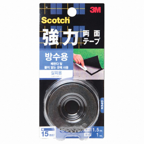 3M 스카치 초강력 방수 양면테이프 KWP-15 15mm x 1.5m