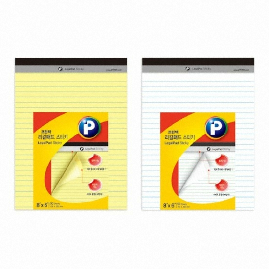 프린텍  옥스포드 리갈패드 스티키 노트 40매 노랑 LP89Y