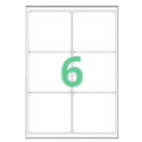 유니  화이트 라벨 A4 6칸 2x3