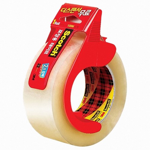 3M 스카치 3615 포장용 테이프 48mm x 100m + 디스펜서