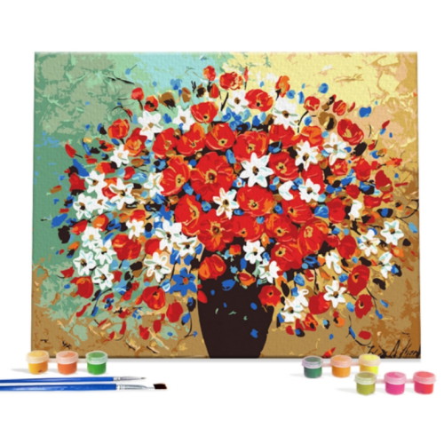 아이러브페인팅  DIY 캔버스형 그림그리기 만개꽃