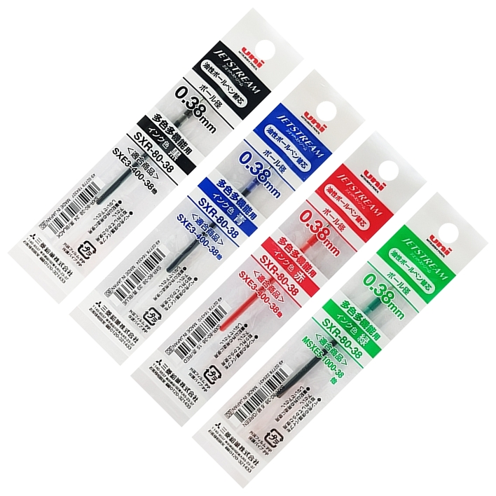 미쓰비시  유니 제트스트림 SXR 80 38 멀티펜 리필심 0.38mm