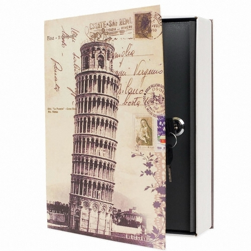 디자인에버  북세이프 비밀금고 이탈리아 피사의사탑 책금고