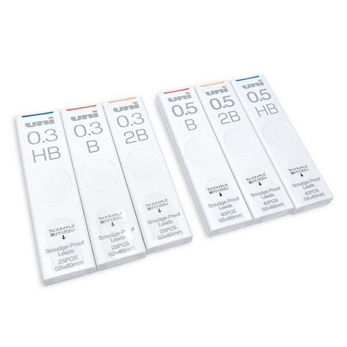 미쓰비시  유니 스머지 프루프 슬라이딩 샤프심 0.5mm