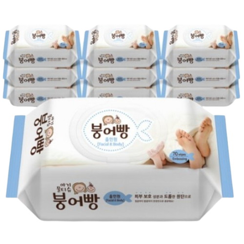 붕어빵 올인원 물티슈 캡형 70매