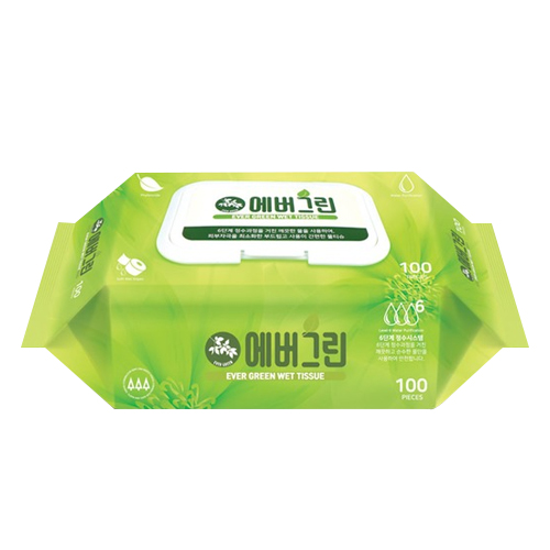 장원 에버그린 물티슈 캡형 100매