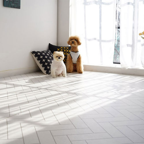 휴팡 DIY롤매트 헤링본 화이트 140 X 100cm 18T