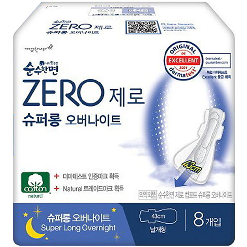 순수한면 제로 슈퍼롱 오버나이트 8개