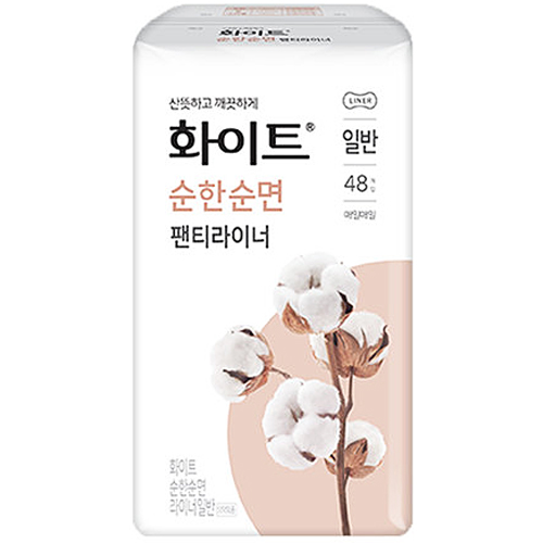 화이트 순한순면 팬티라이너 일반 48개