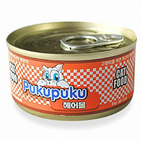 유니코드퍼블릭 뿌꾸뿌꾸 고양이 캔 참치+헤어볼 80g