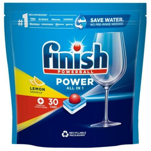 피니시 파워볼 탭스 레몬 식기세척기 세제 30개입