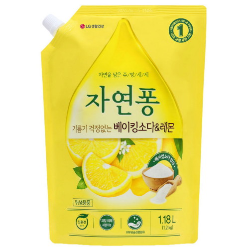 자연퐁 2X 베이킹소다 레몬 리필 1.18L