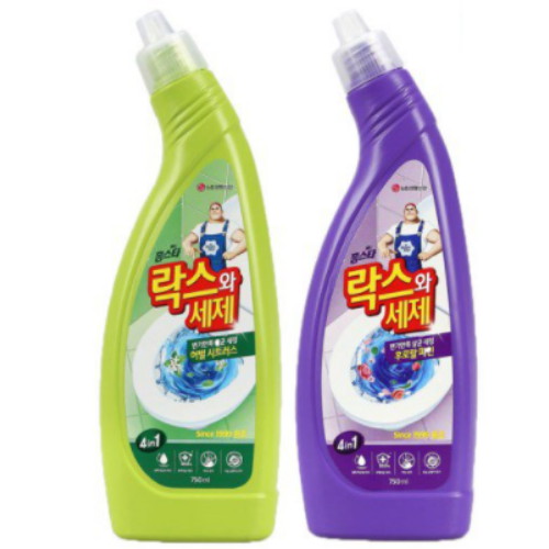 LG생활건강 홈스타 락스와 세제 후로랄 파인 750ml 2개 + 허벌 시트러스 750ml 2개