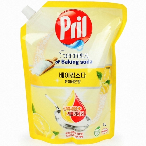 프릴 베이킹소다 주방세제 퓨어레몬 리필 1L