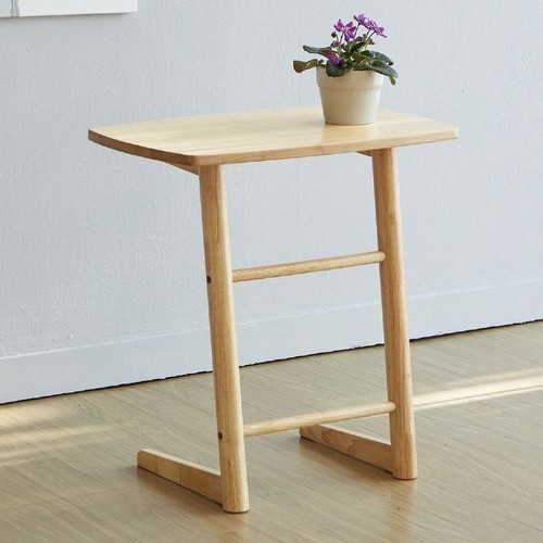 우디홈 둥근형 사이드테이블 중