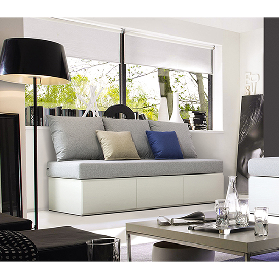 비앙스 지오니 서랍형 수납 패브릭 소파 3인용