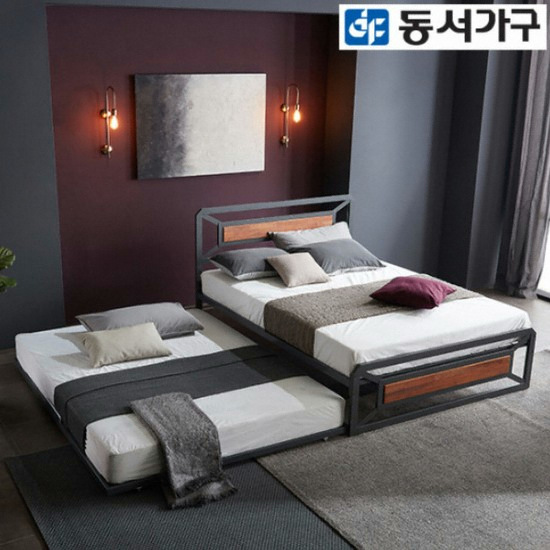 동서가구 유로밍 멀바우 편백나무 히든형 2단침대 Q+Q