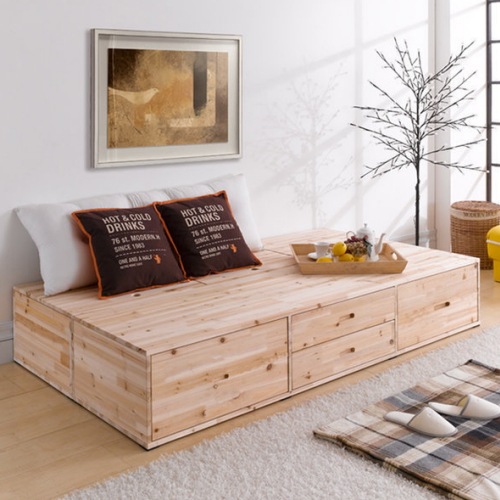 웰하우스 삼나무 보스코 4구 서랍침대 SS