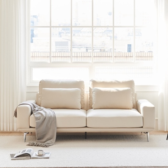 씨엘로 한샘몰 밀라노 천연가죽 소파 3인용